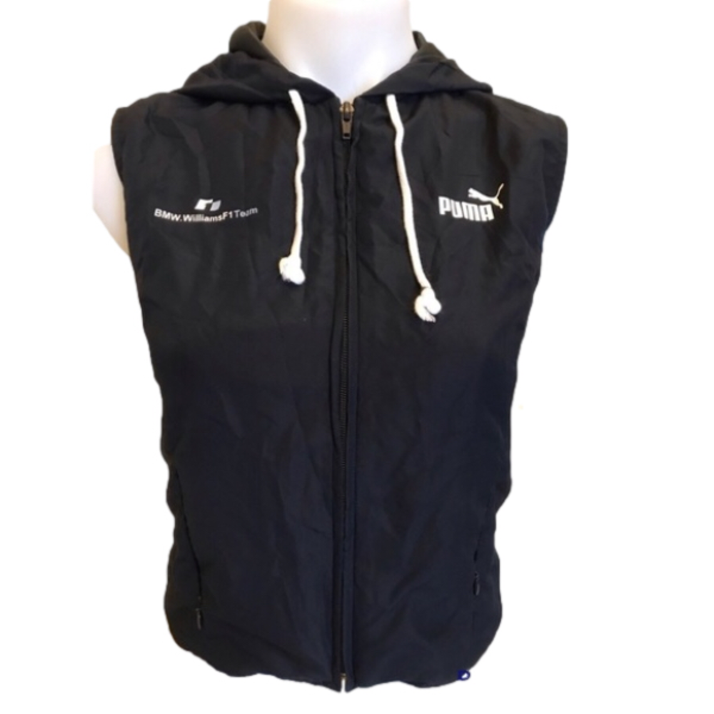 Puma BMW Hoodie Sleeveless Zipper Down Vest size XS